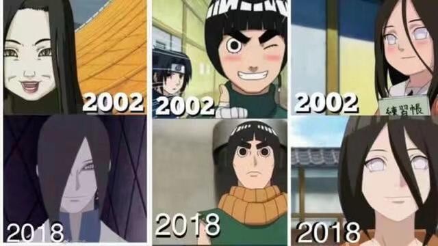 2002-2018年的《火影忍者》,变化最大的不是红豆!