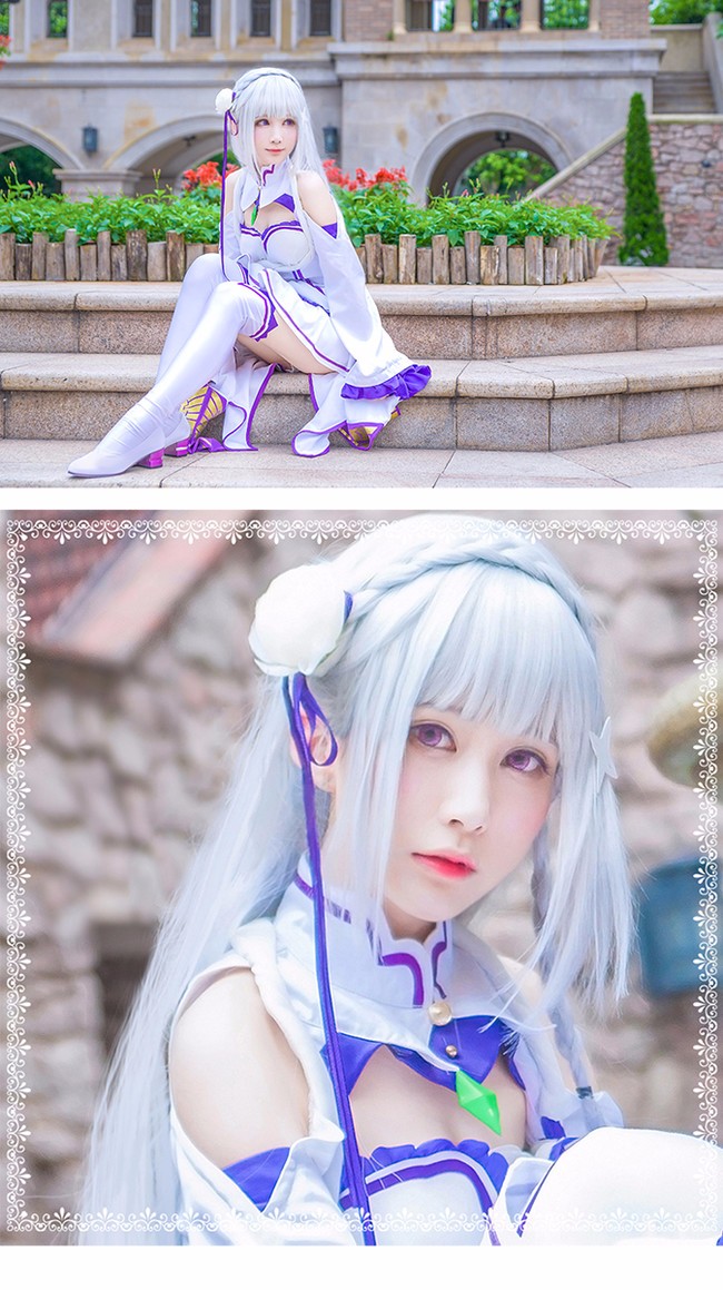 真人cos:re:从零开始的异世界生活,艾米莉亚!