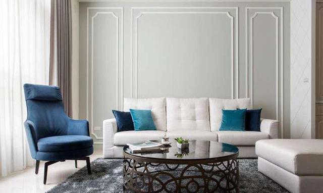 石膏板吊顶 石膏线沙发背景墙, 这装修简洁大方又实用
