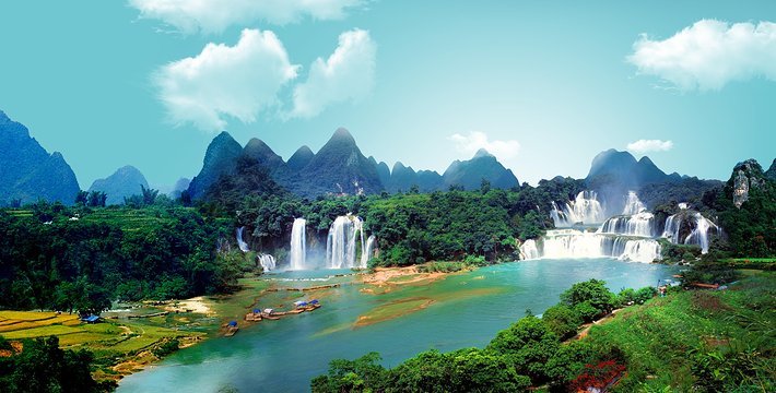 中越边境有个大瀑布,游客不用办护照,就可以去