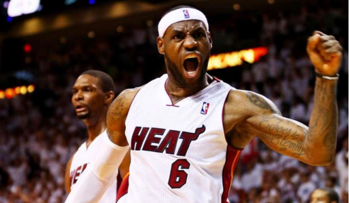 nba球星怒吼,詹姆斯霸气,波什像霸王龙,姚明像脚被踩了