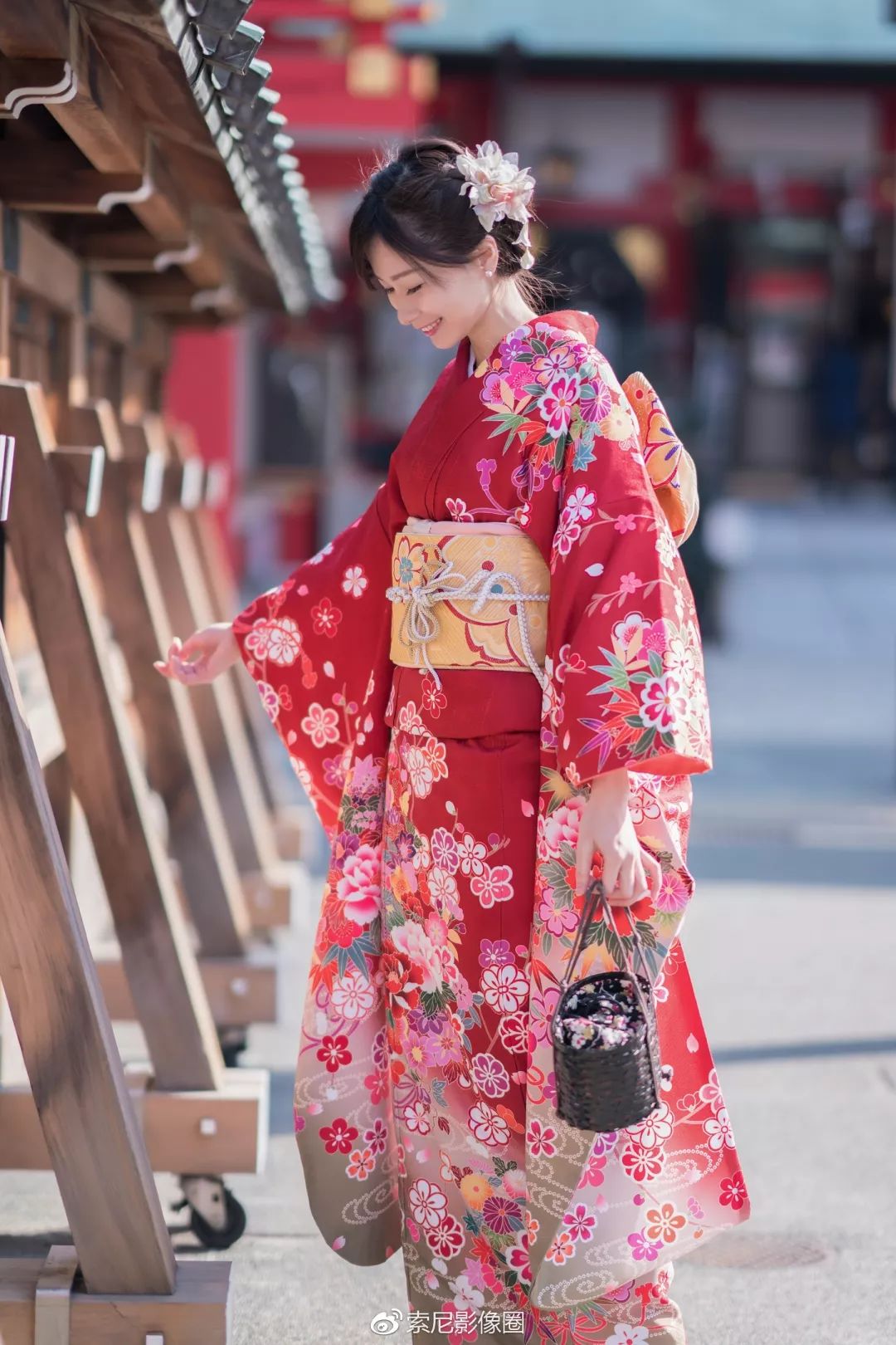 使用索尼A7R3与SEL85F14GM 拍摄振袖和服