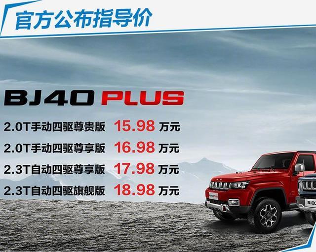 今天，BJ40正式迎来中期改款-BJ40 PLUS，4款车型售价区间为15.98-18