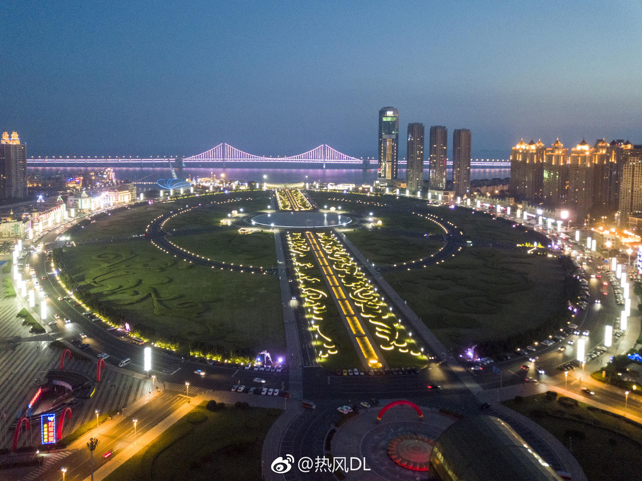 大连星海广场喷泉