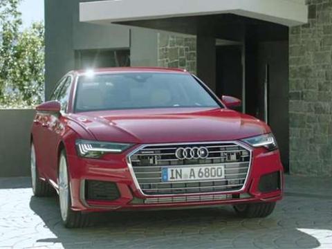 全球首台19款奥迪A6上路, 颜值高到没朋友, 神似A8的内饰美掉渣