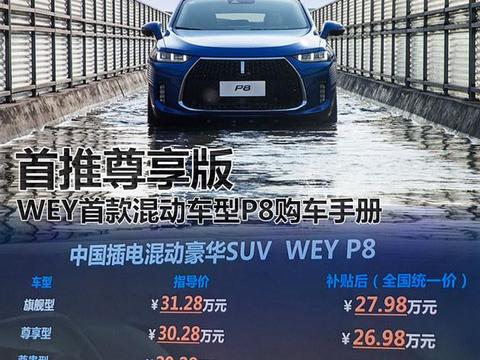 首推尊享版 WEY首款混动车型P8购车手册