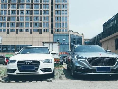 当红旗H5和奥迪A4停一起, 终于明白为何开红旗比开奥迪有面子