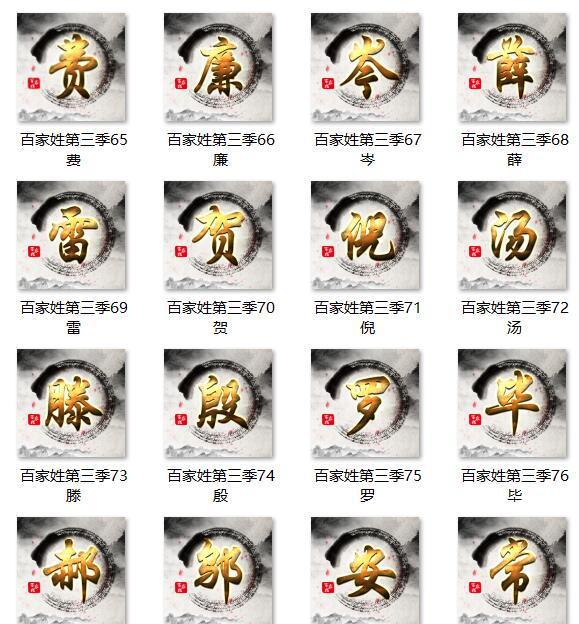 姓氏头像更新完毕,找到你心仪的姓氏了吗?