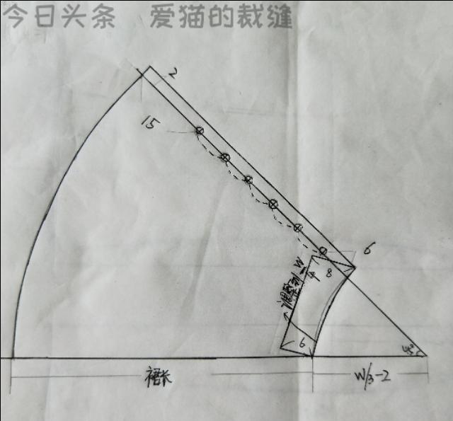 圆裙半身裙裁剪图分享,小白都可以学学