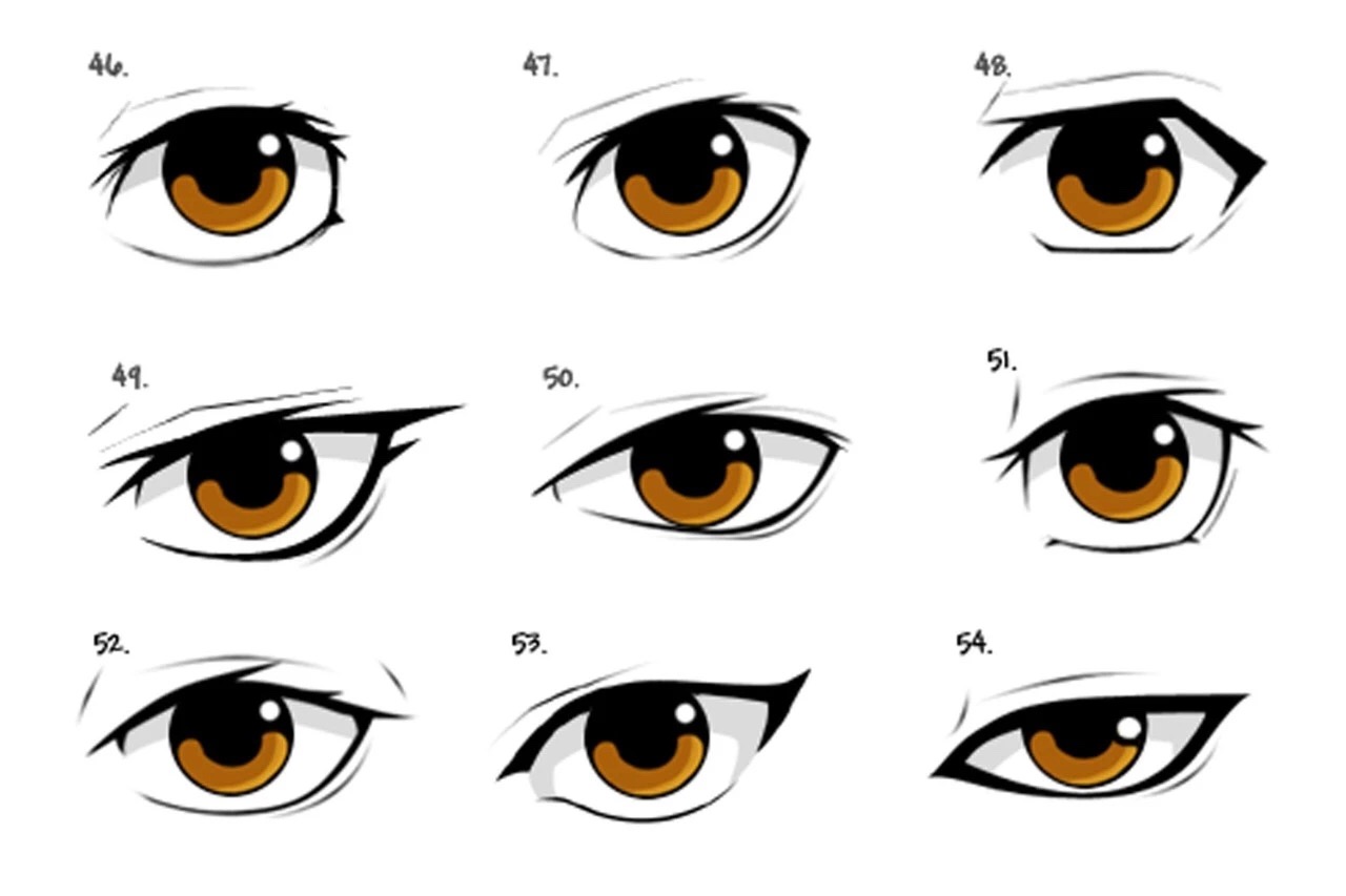 60种眼睛示例各种形态的眼睛全搞定
