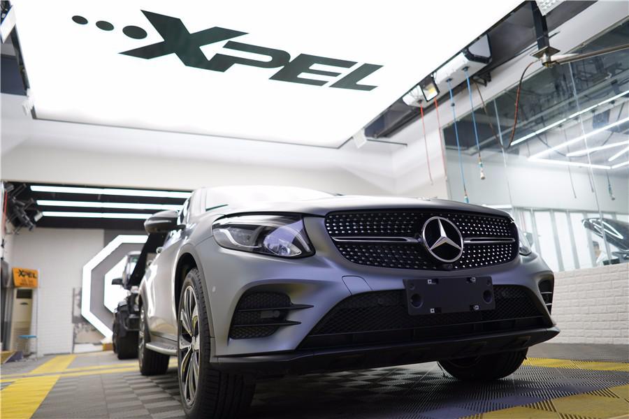 奔驰glc coupe贴XPEL隐形车衣 磨砂材质 石家庄永诚