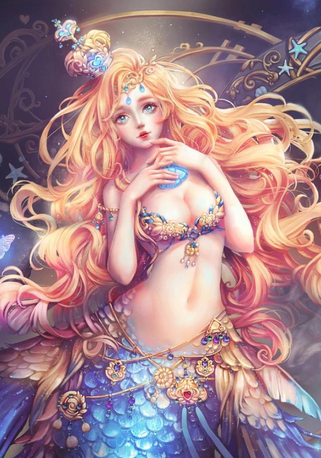 十二星座化身深海美人鱼双子座是小龙女天秤座是七彩美人鱼