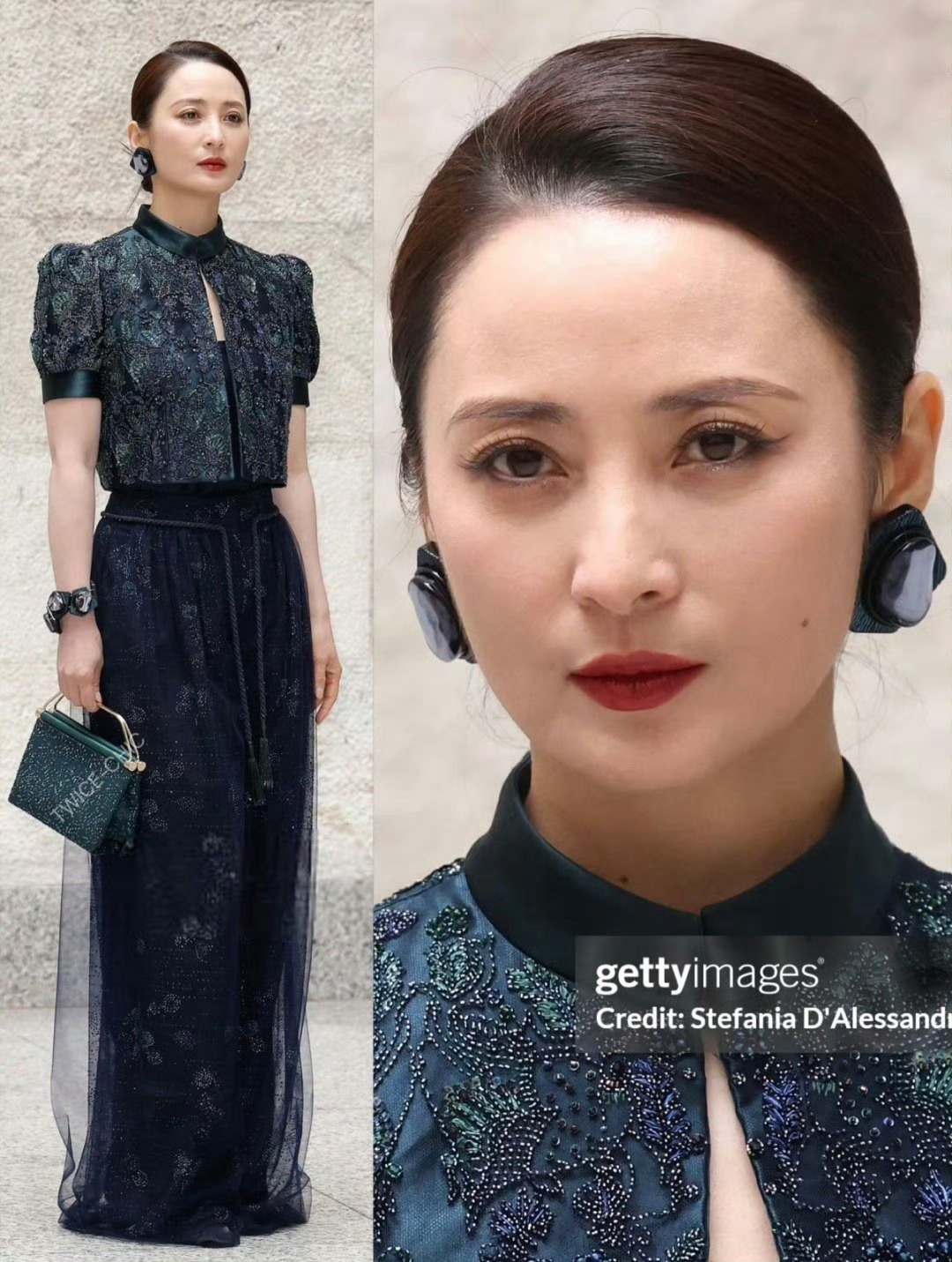 蒋勤勤米兰时装周G社怼脸生图状态绝佳