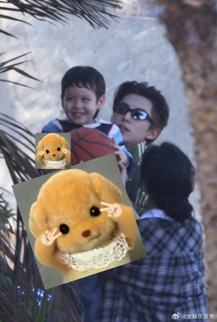 王鹤棣沈月抱小孩投篮路透曝光