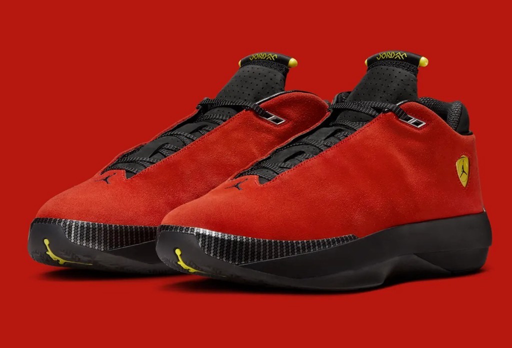 AJ4014法拉利配色曝光，全红麂皮还原AJ14细节