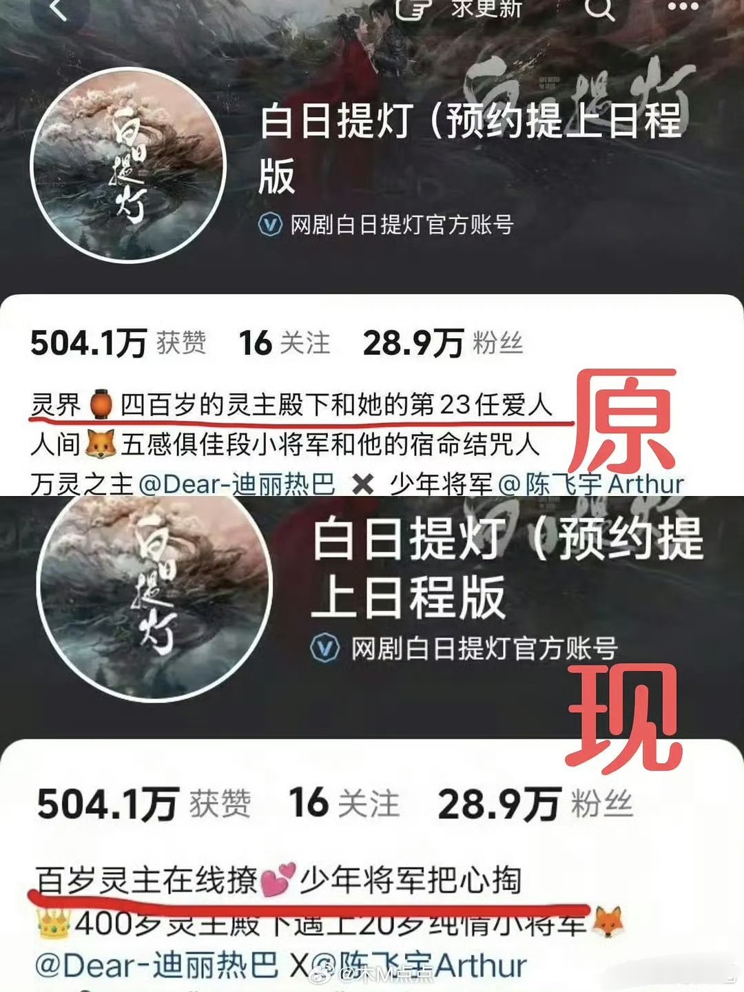 迪丽热巴粉丝因《白日提灯》简介维权，要求突出一番大女主