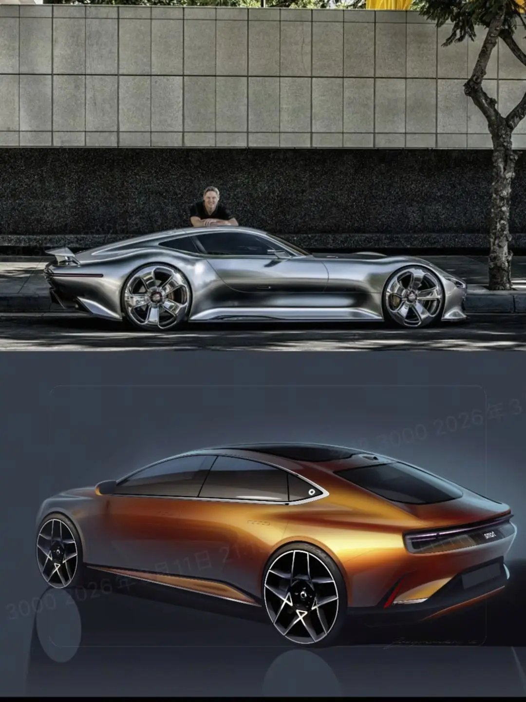 smart精灵6号设计手稿曝光，首款近4米9纯电轿车亮相