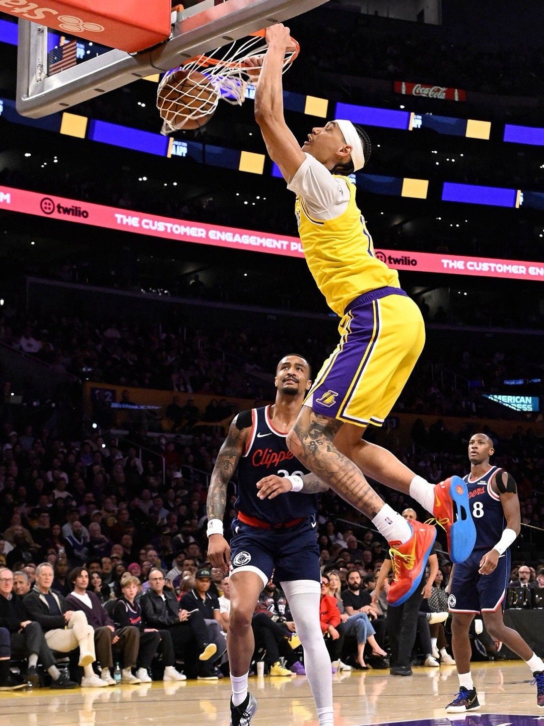 湖人157次空接扣篮领跑联盟,海斯45次居首