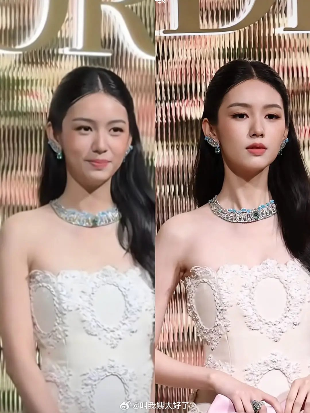 周也王楚然生图精修对比引热议