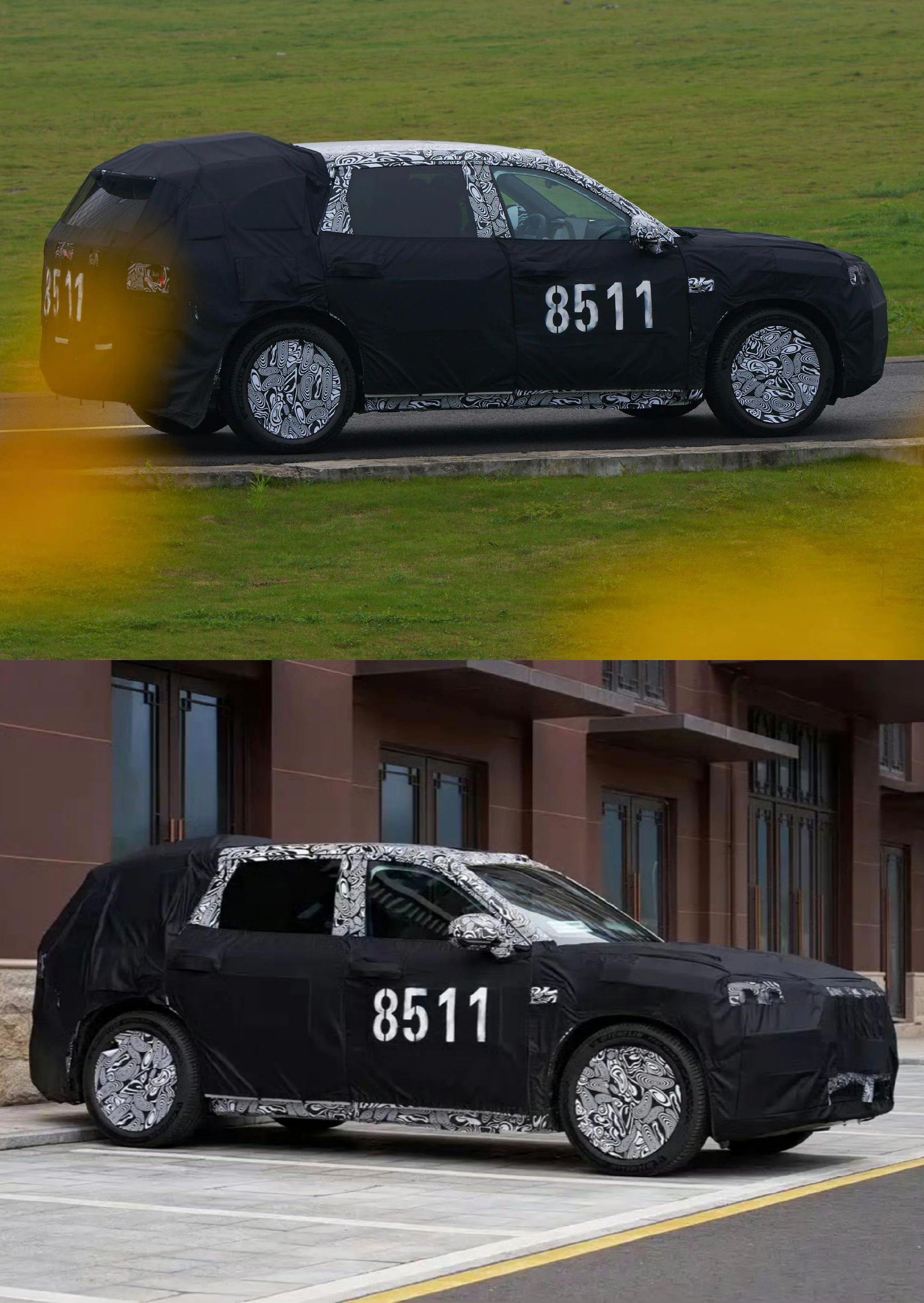 极氪8X伪装车再曝光，尺寸约5米，或为品牌新物种