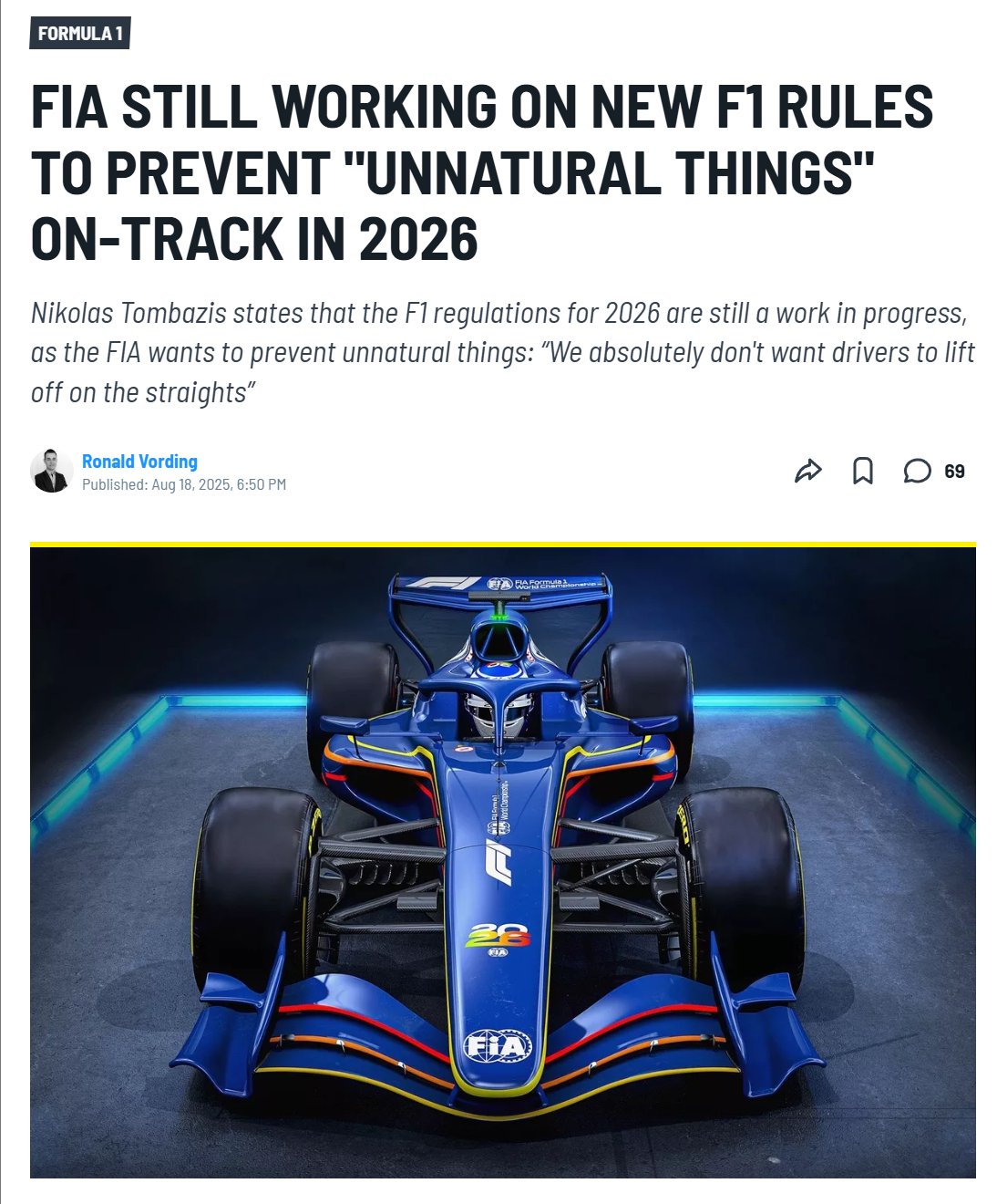 国际汽联详解2026年F1规则调整，杜绝直道收油非自然现象