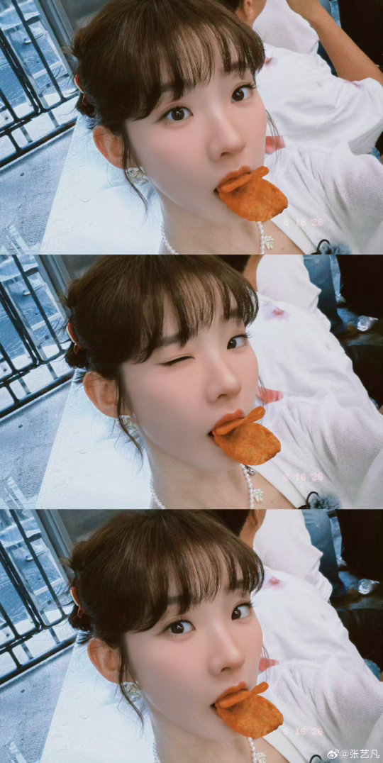 张艺凡晒与维嘉海涛合照，造型灵动少女感拉满