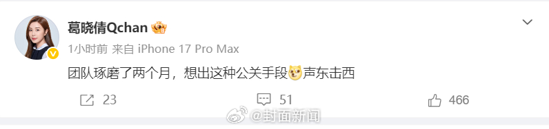 葛晓倩指张雨绮团队公关声东击西，称其琢磨两月