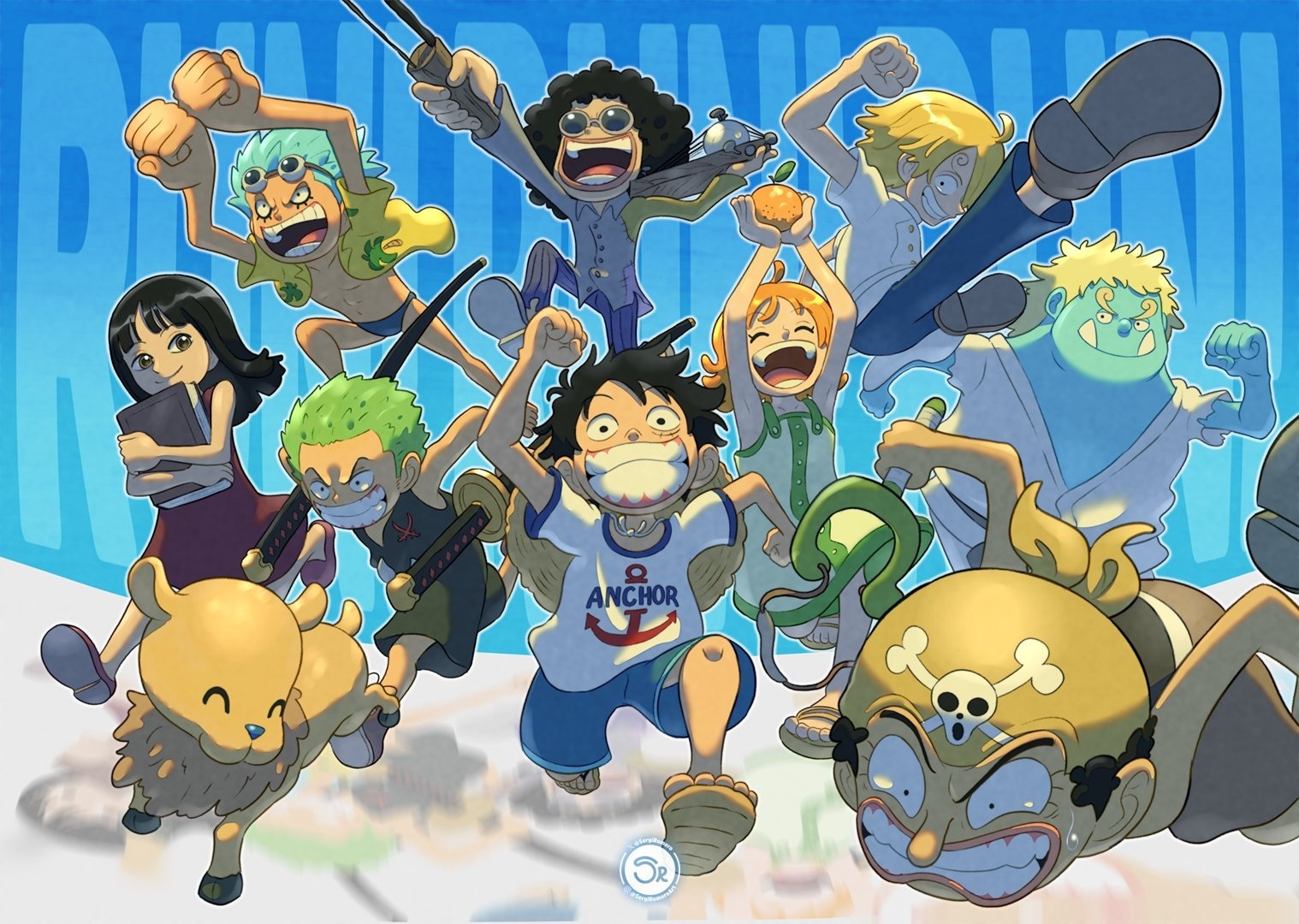画师Sergi新作RUN!RUN!RUN!庆草帽一伙日