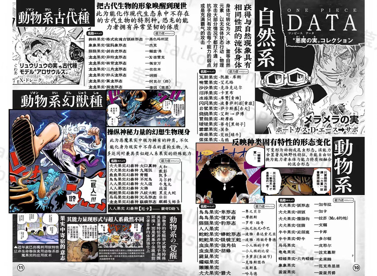 海贼王恶魔果实大全目录曝光，第三张非正典