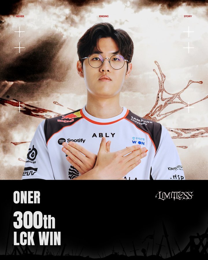 T1战队Oner达成LCK联赛300胜里程碑