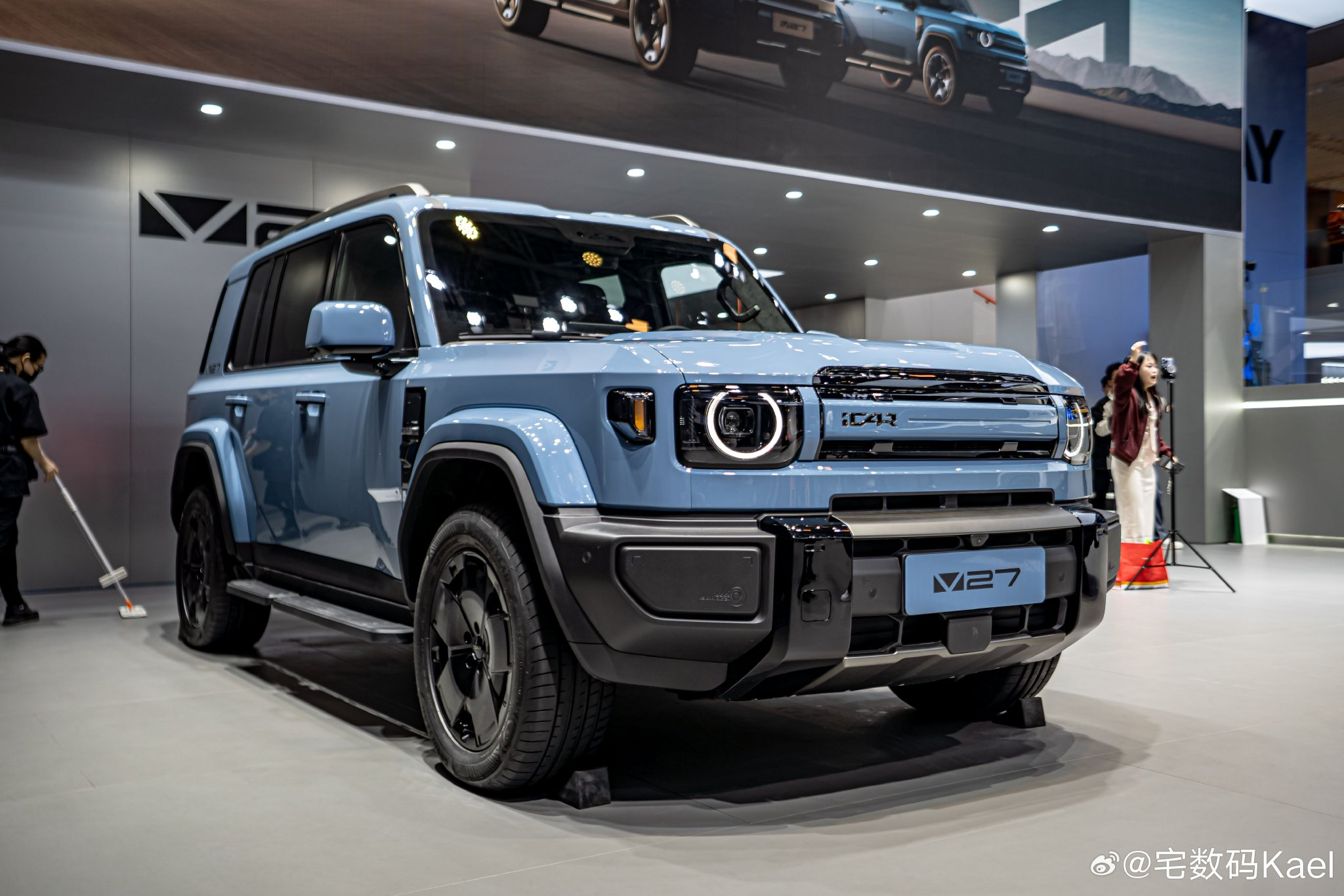 奇瑞iCAR V27越野车广州车展亮相，增城硬派造型搭载猎鹰700智驾