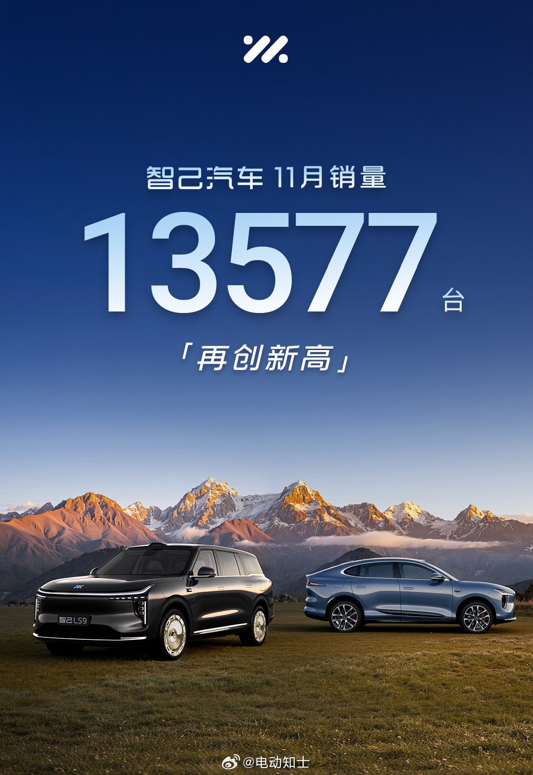 智己汽车11月销售13577台环比增3%