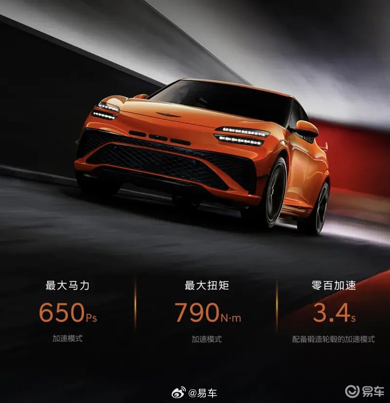 捷尼赛思GV60 Magma官图发布，650匹马力3.4秒破百