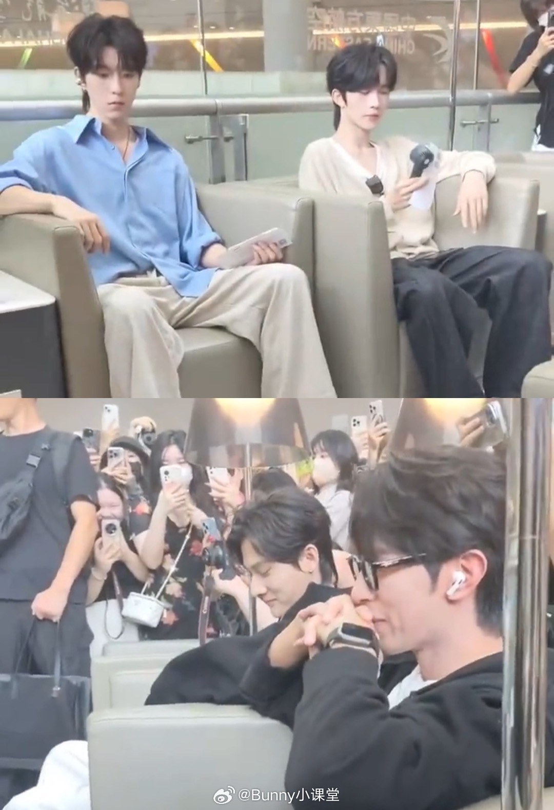 粉丝线下贴脸副CP李沛恩江衡，正CP黄星邱鼎杰冷脸相对