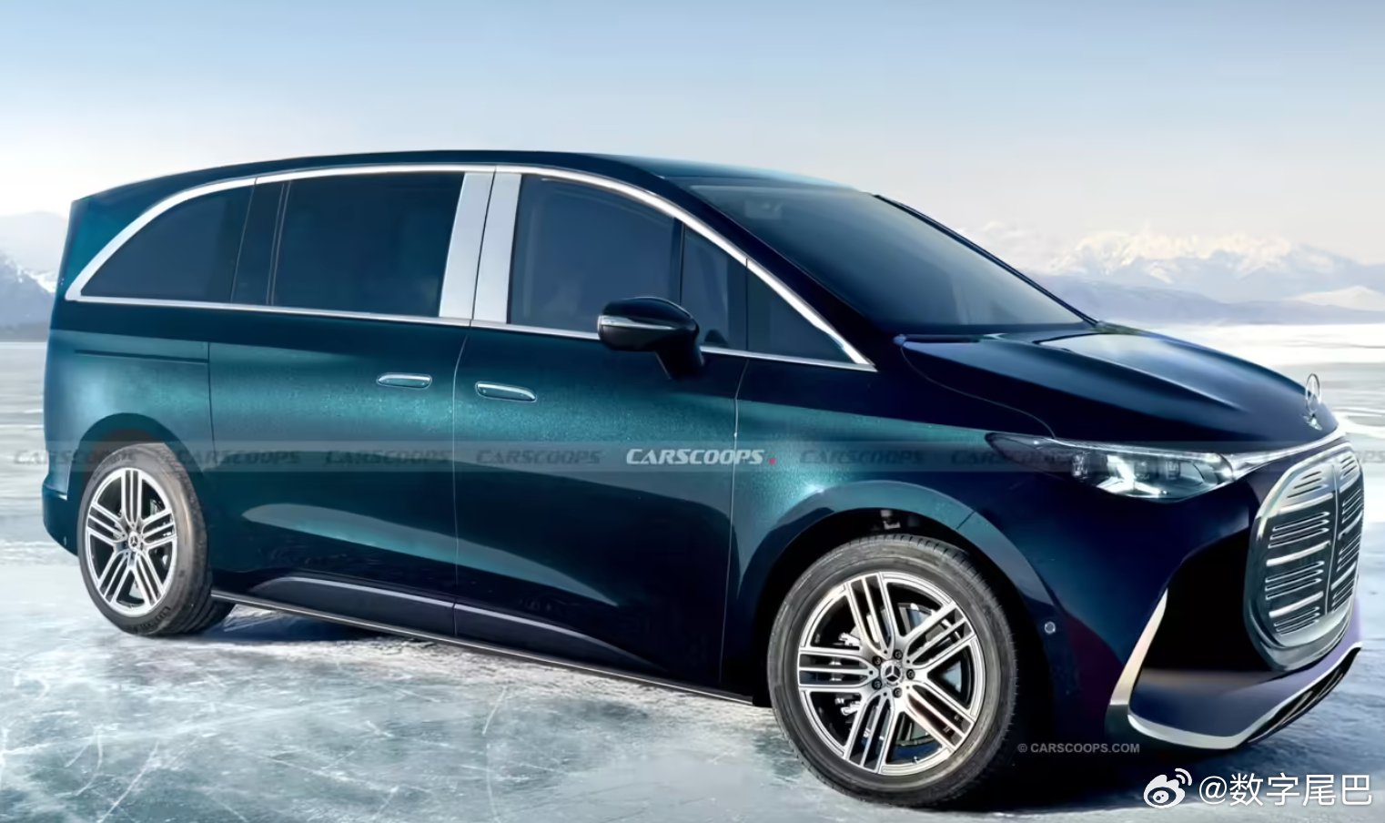 奔驰全新纯电MPV车型VLE亮相，基于Vision V概念车打造