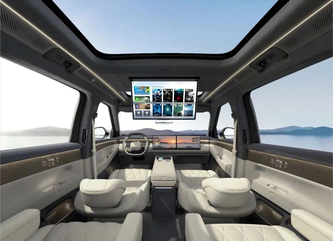 上汽大众ID. ERA 9X旗舰SUV内饰曝光，方圆合蕴设计配大六座吸顶屏