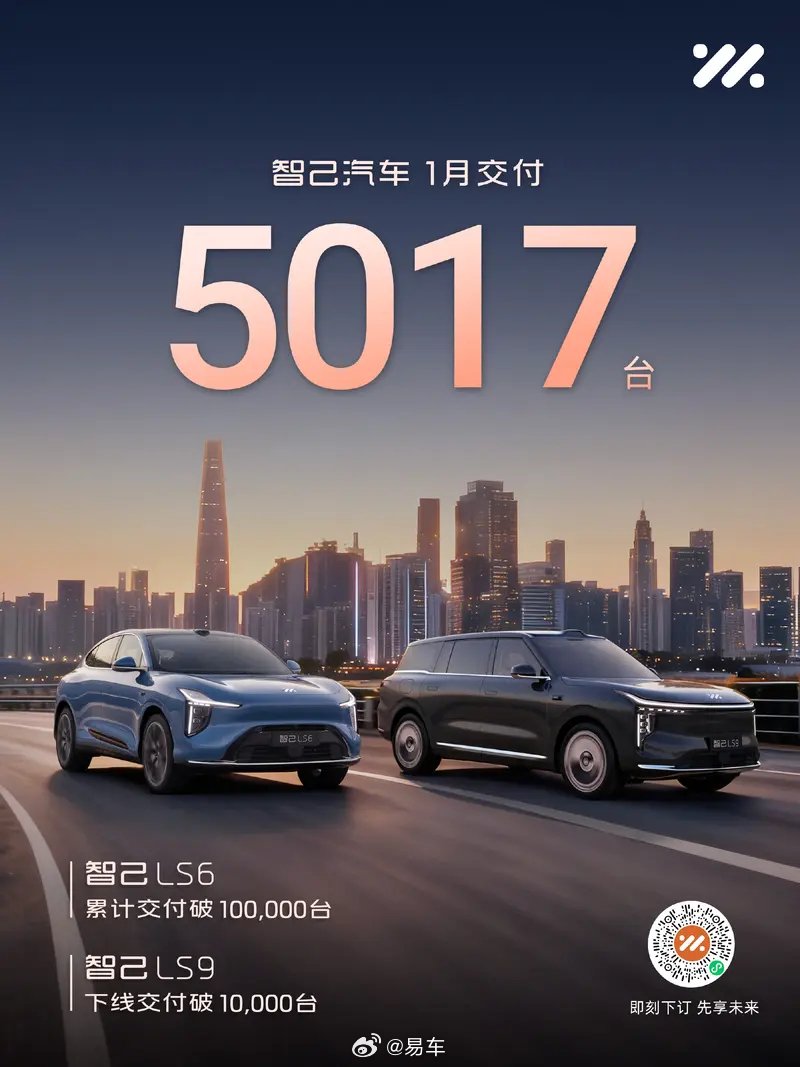 智己汽车1月交付5017台，LS9 Hyper版即将登场