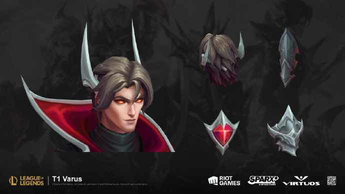 T1韦鲁斯冠军皮肤设计稿曝光，不灭骑士加冕