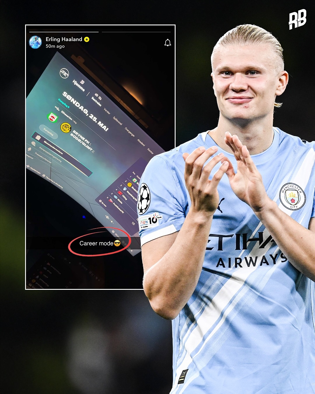 哈兰德玩EAFC26选用青训母队挪威布吕讷