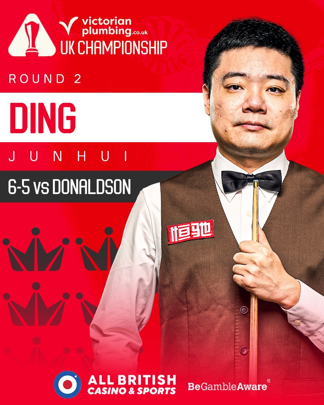 英锦赛8强中国占3席，丁俊晖张安达庞俊旭出战