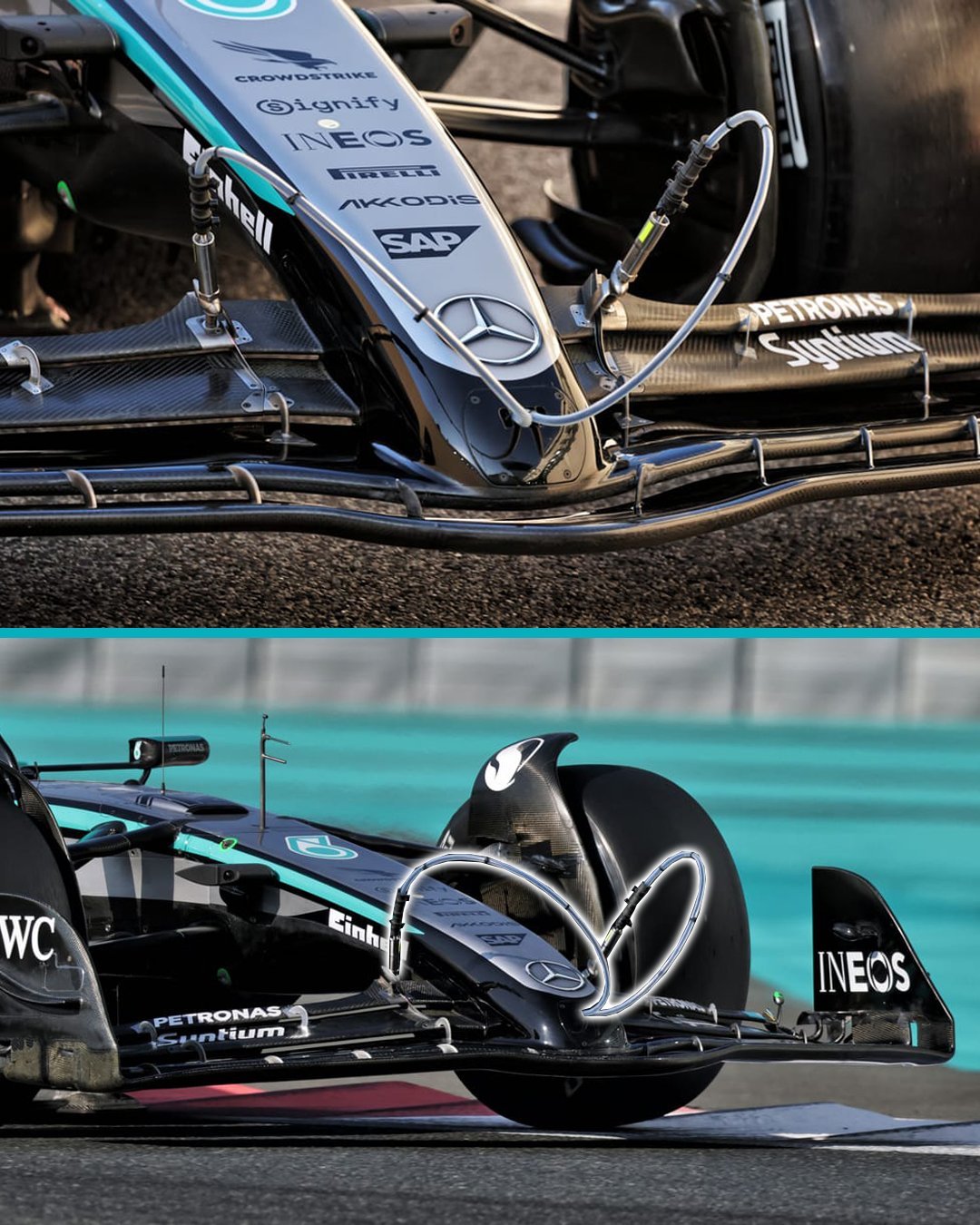 F1明年起允许车手调整前后翼片，梅赛德斯测试可调前翼原型