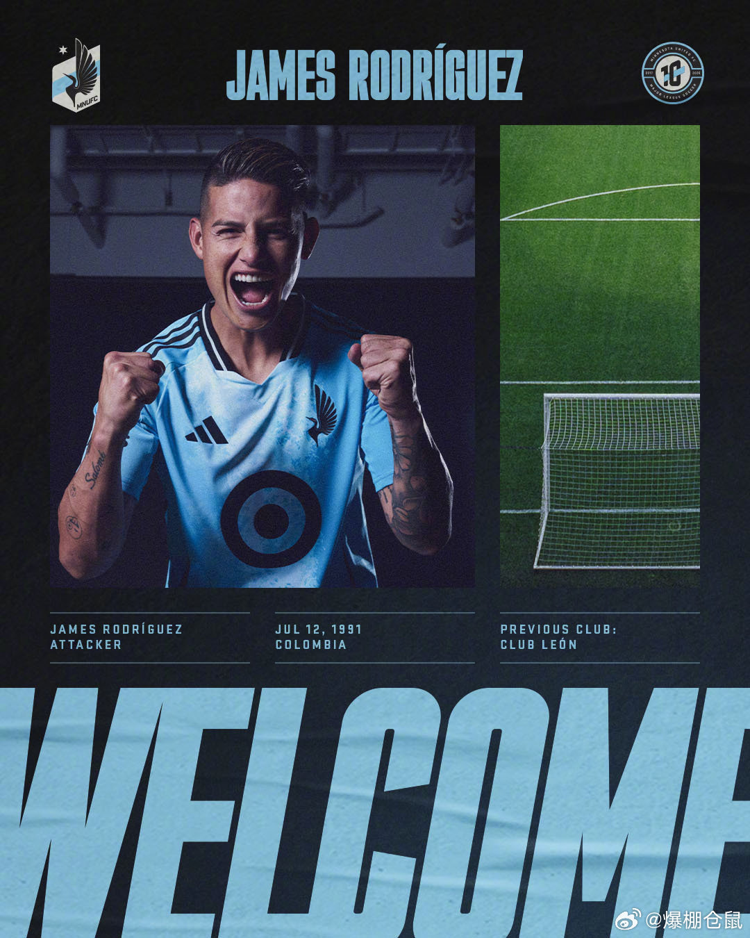 34岁J罗加盟明尼苏达联队，曾效力皇马拜仁等豪门