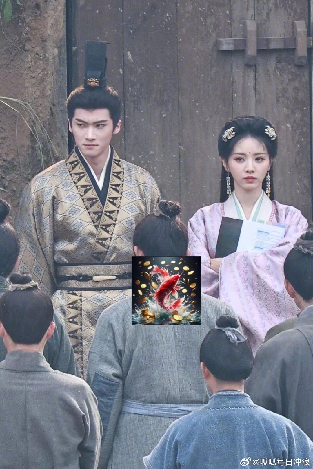 田曦薇闫桉《嫁金钗》同框路透曝光