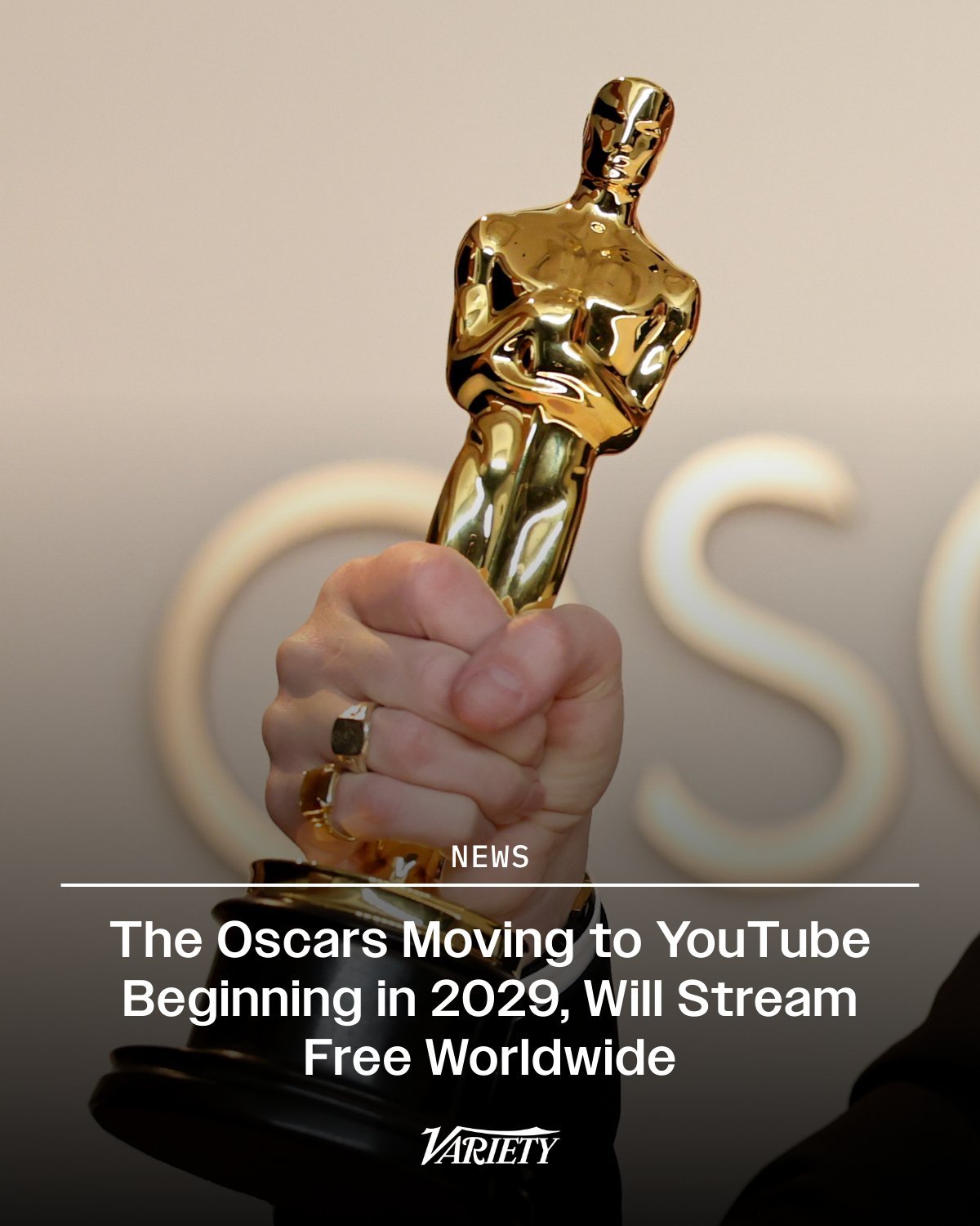 奥斯卡颁奖礼2029年起转至Youtube免费全球直播