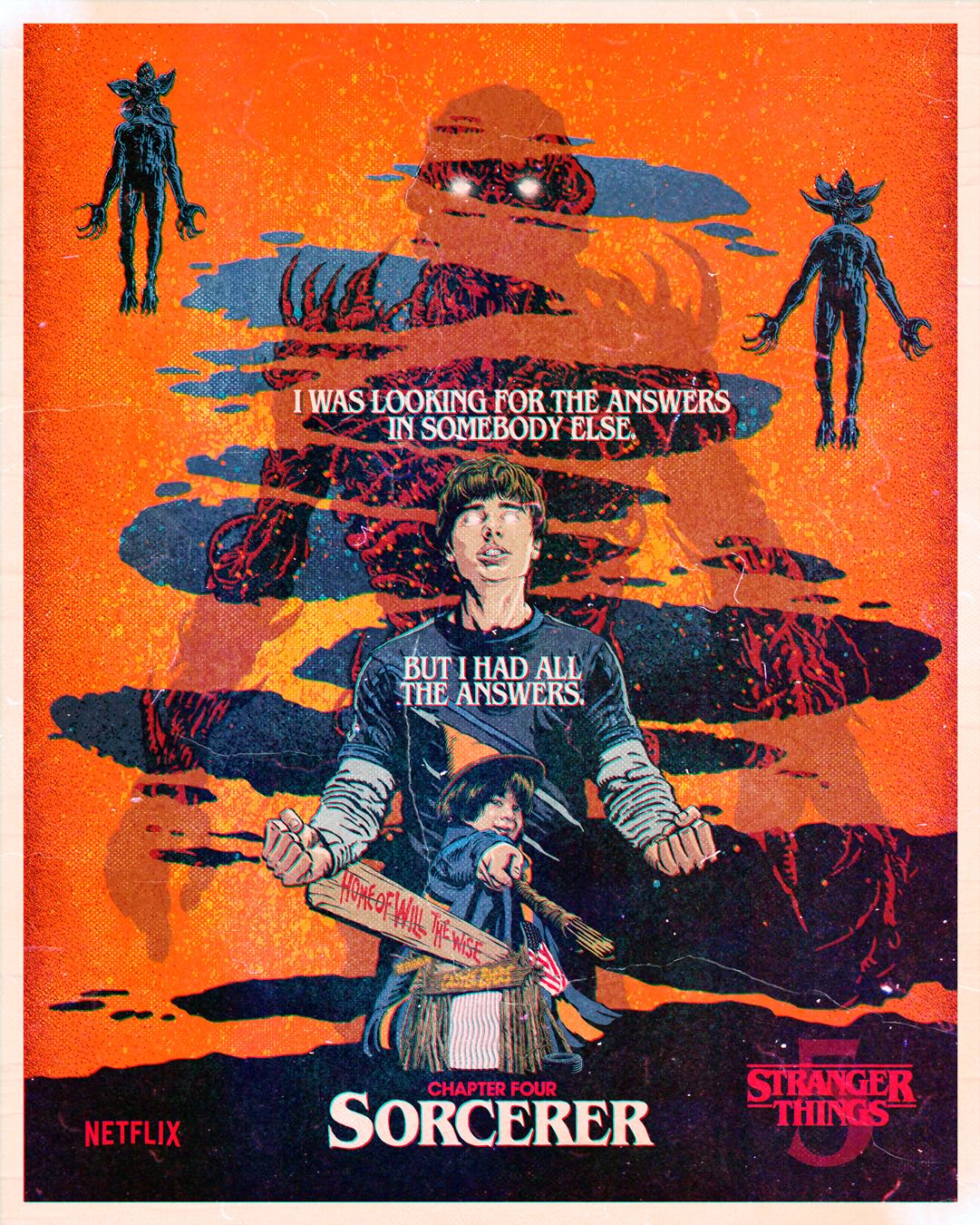 怪奇物语第五季第4集海报曝光，威尔霸气觉醒