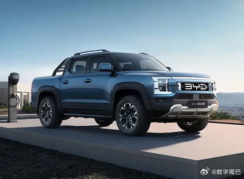 比亚迪鲨鱼皮卡国内上市，归方程豹尾标豹鲨