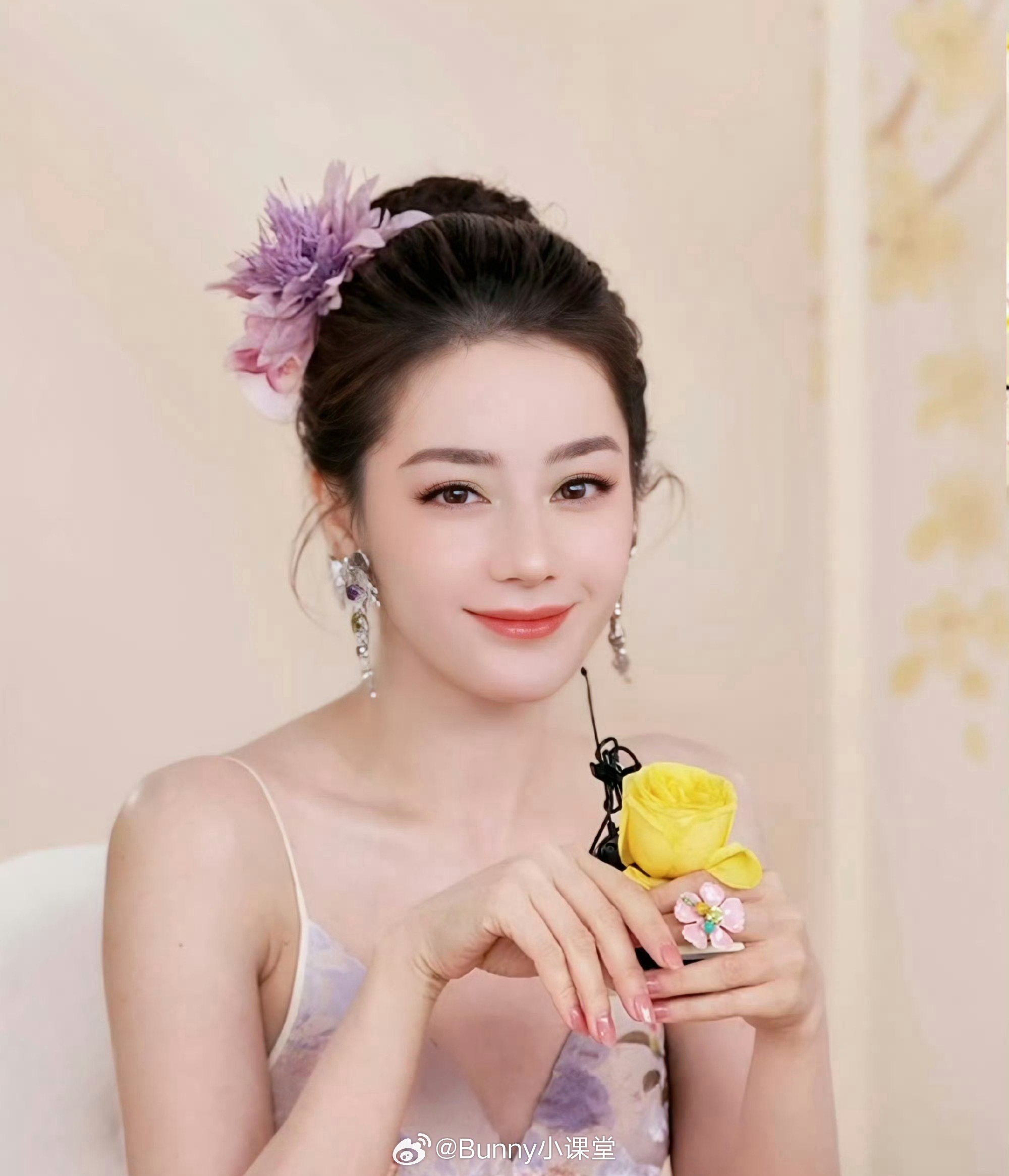 迪丽热巴杨紫直播截图 90花双TOP越来越美
