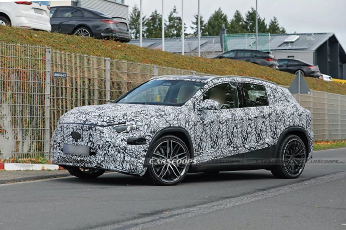 AMG纯电GLA EQ谍照曝光，超500马力配漂移模式