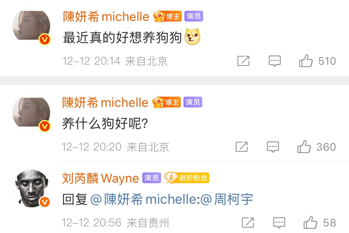 刘芮麟公开指责陈妍希周柯宇