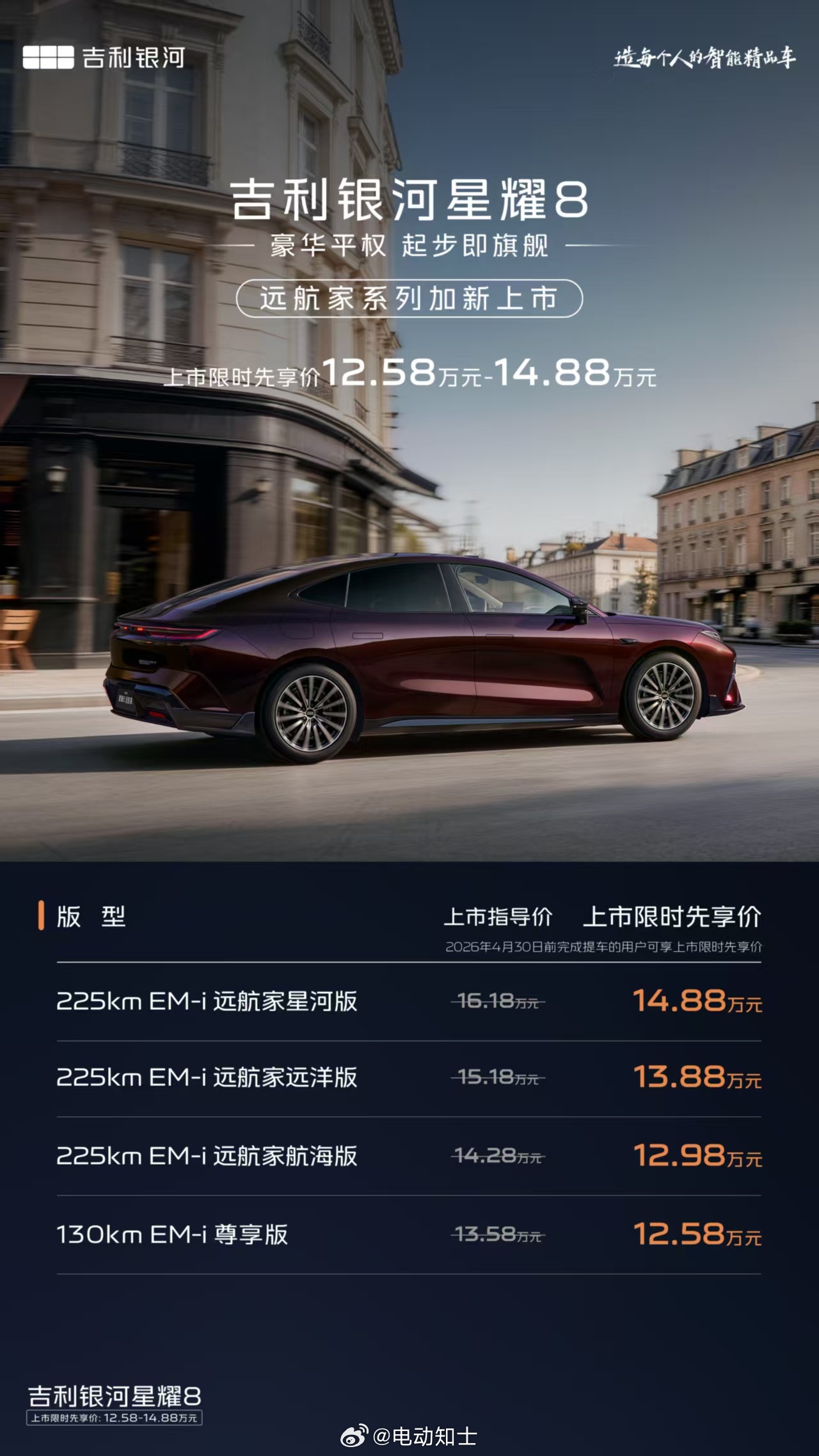 吉利银河星耀8远航家上市，12.58万起配激光雷达智驾